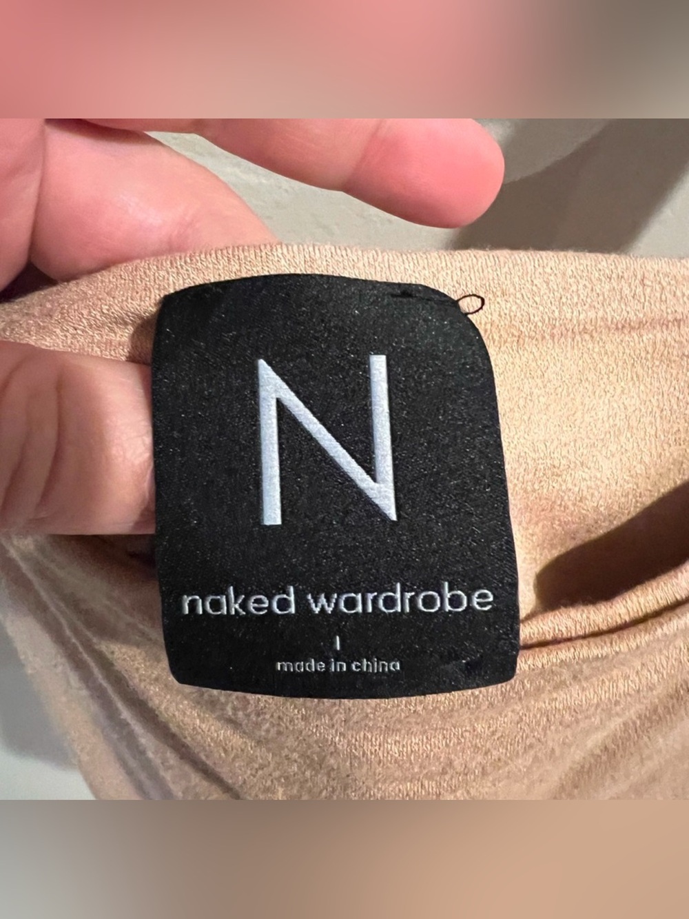 NWOT Naked Wardrobe tan Scoop Neck Cropped Tank - Picture 2 of 4